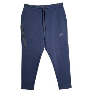 Nike Tech Fleece Jogger SIZE L SHORT 24" INSEAM Navy Large Zip Cargo Pocket Pant